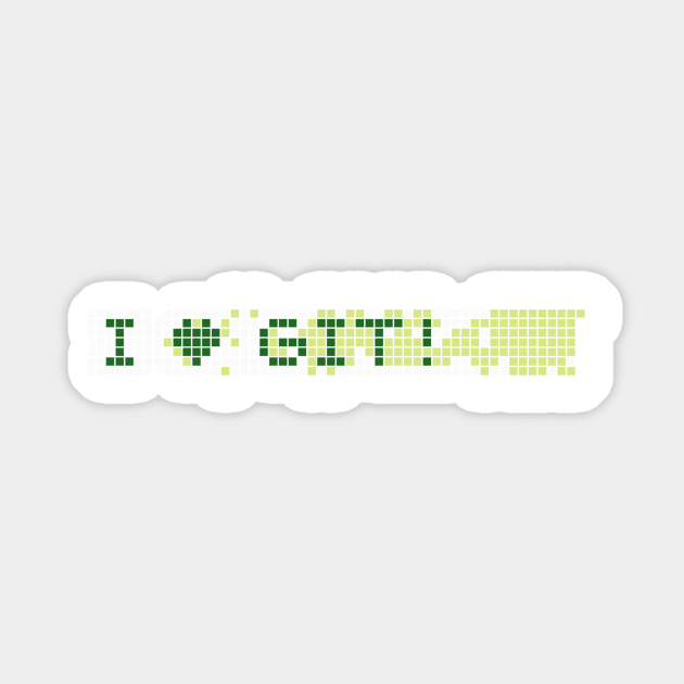 I (L) GIT Sticker by gungable